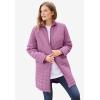 Woman Within Plus Size 3-In-1 Hooded Taslon Jacket(Bark Black)