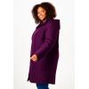 Woman Within Plus Size 3-In-1 Hooded Taslon Jacket(Dark Berry Berry Mist)