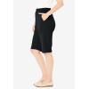 Woman Within Plus Size 7-Day Knit Bermuda Shorts(Black)