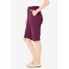 Woman Within Plus Size 7-Day Knit Bermuda Shorts(Deep Claret)