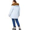 Woman Within Plus Size Arctic Parka Jacket & Hood 34″ Long Down Blend Winter Coat(Black)