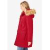 Woman Within Plus Size Arctic Parka Jacket & Hood 34″ Long Down Blend Winter Coat(Classic Red)