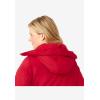 Woman Within Plus Size Arctic Parka Jacket & Hood 34″ Long Down Blend Winter Coat(Deep Claret)