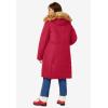 Woman Within Plus Size Arctic Parka Jacket & Hood 40″ Knee Length Down Blend Long Winter Coat(Black)