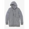 Woman Within Plus Size Better Fleece Zip-Front Hoodie Long Oversized Sweatshirt(Raspberry)