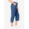 Woman Within Plus Size Carpenter Denim Capri(Light Stonewash)