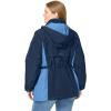 Woman Within Plus Size Colorblocked Taslon Anorak(Navy French Blue)