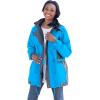 Woman Within Plus Size Colorblocked Taslon Anorak(Slate Black)