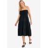 Woman Within Plus Size Convertible Dress to Skirt(Black Multi Floral)