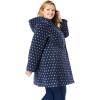 Woman Within Plus Size Double-Breasted Hooded Fleece Peacoat(Classic Red)
