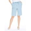 Woman Within Plus Size Drawstring Denim Short(Light Wash)