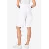 Woman Within Plus Size Elastic-Waist Knit Short(White)