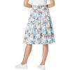 Woman Within Plus Size Elastic-Waist Knit Tiered Skirt(Black)