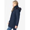 Woman Within Plus Size Faux Fur Down Parka Coat(Emerald Green)