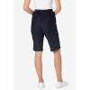Woman Within Plus Size Fineline Denim Short(Indigo Sanded)