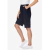 Woman Within Plus Size Fineline Denim Short(Navy)