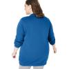 Woman Within Plus Size Fleece Baseball Jacket Long Oversized Fleece Coat(Heather Charcoal)