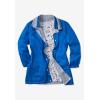Woman Within Plus Size Fleece Nylon Reversible Jacket(Bark Black)