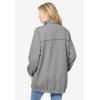 Woman Within Plus Size Fleece Nylon Reversible Jacket(Bright Cobalt Medium Heather Grey)