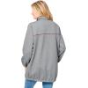 Woman Within Plus Size Fleece Nylon Reversible Jacket(Classic Red Medium Heather Grey)