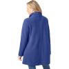 Woman Within Plus Size Fleece Swing Funnel-Neck Coat(Ultra Blue)