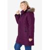 Woman Within Plus Size Heathered Down Puffer Coat(Heather Charcoal)