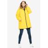 Woman Within Plus Size Hooded Slicker Raincoat(Classic Red)