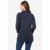 Woman Within Plus Size Knit Blazer Oversized Work & Casual(Heather Grey)