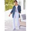 Woman Within Plus Size Lightweight Hooded Jacket Long Oversized Coat(Indigo)