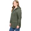 Woman Within Plus Size Lightweight Hooded Jacket Long Oversized Coat(Olive Green)