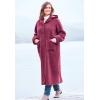 Woman Within Plus Size Long Hooded Berber Fleece Coat(Heather Charcoal)