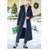 Woman Within Plus Size Long Hooded Dtm Faux Down Parka Coat(Navy)