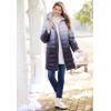Woman Within Plus Size Long Packable Puffer Jacket(Black)