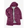 Woman Within Plus Size Long Packable Puffer Jacket(Black Ombre)