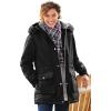 Woman Within Plus Size Microfiber Parka(Black)
