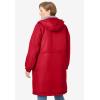 Woman Within Plus Size Mid-Length Microfiber Parka(Classic Red)