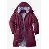 Woman Within Plus Size Mid-Length Microfiber Parka(Classic Red)