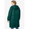 Woman Within Plus Size Mid-Length Microfiber Parka(Emerald Green)