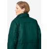 Woman Within Plus Size Mid-Length Microfiber Parka(Navy)