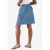 Woman Within Plus Size Perfect Denim Skort(Pretty Violet)