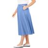 Woman Within Plus Size Petite 7-Day Knit A-Line Skirt(Black)