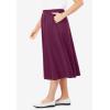 Woman Within Plus Size Petite 7-Day Knit A-Line Skirt(Deep Claret)