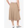 Woman Within Plus Size Petite 7-Day Knit A-Line Skirt(New Khaki)