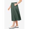 Woman Within Plus Size Petite 7-Day Knit A-Line Skirt(Pine)
