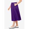 Woman Within Plus Size Petite 7-Day Knit A-Line Skirt(Radiant Purple)