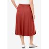 Woman Within Plus Size Petite 7-Day Knit A-Line Skirt(Red Ochre)