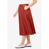 Woman Within Plus Size Petite 7-Day Knit A-Line Skirt(Red Ochre)