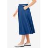 Woman Within Plus Size Petite 7-Day Knit A-Line Skirt(Royal Navy)