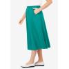 Woman Within Plus Size Petite 7-Day Knit A-Line Skirt(Waterfall)