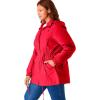 Woman Within Plus Size Petite Fleece-Lined Taslon Anorak(Classic Red)